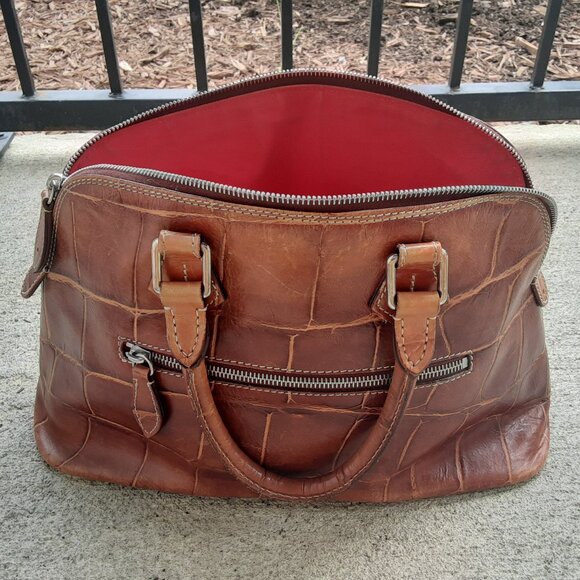 Dooney Croc Zip Satchel - Picture 8 of 8